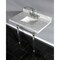 Kingston Brass 36" x 22" Carrara Marble Vanity Top with Clear Acrylic Console Legs, Carrara Marble/Polished Nickel KVPB3630MASQ6 - alternate 3
